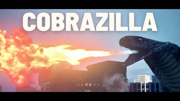 Cobrazilla visual effects title frame